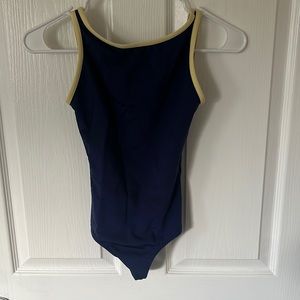 Navy with yellow trim Mariia Leotard. Worn a few times and in Perfect condition